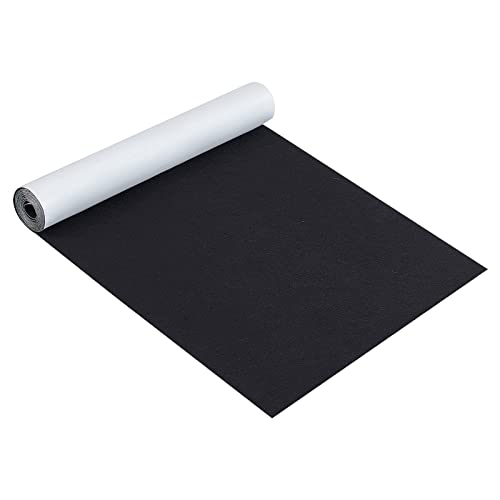 BENECREAT Rollo de Tela de Fieltro Negro(2mx40cm) Tela Adherente Pegajosa Hojas Posteriores Hojas Adhesivas Traseras, Autoadhesiva, Duradera y Resistente al Agua, Multiusos