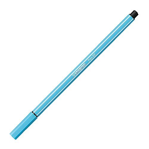 Stabilo – Juego de 12 rotuladores de dibujo Pen 68 PTE ojival mediana 1 mm Azur