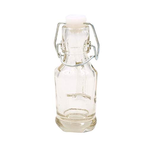 Iws 157098 Mini Botellas de Cristal - Bottigline con Tapón Hermético, Transparente, 80 ml, 24 Unidades