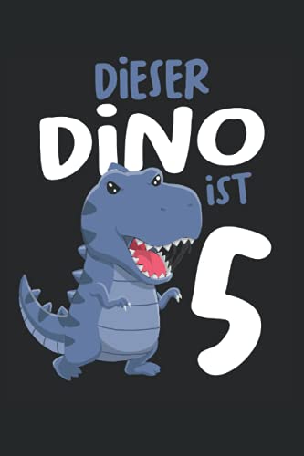 5. Geburtstag Dinosaurier Notizbuch (liniert) 5 Jahre Dino