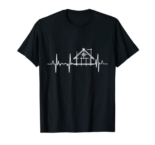 Arquitecto latido del corazón estudiante de arquitectura Camiseta