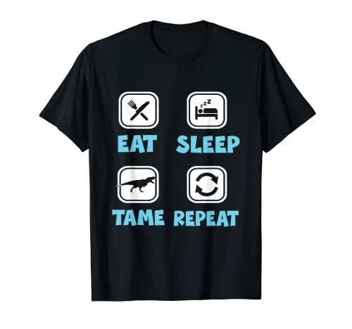 Eat Sleep Tame Repeat Funny Dino Dinosaur Camiseta
