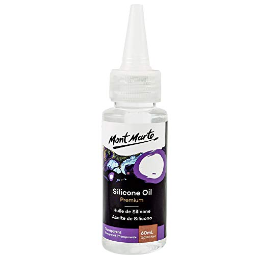 MONT MARTE Aceite de silicona premium de 60 ml para verter celdas de pintura acrílica