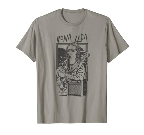 Mona Lisa con Guitarra Eléctrica Rock Band Camiseta