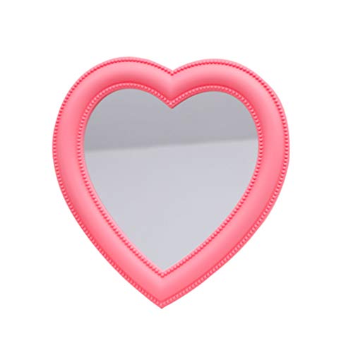 GARNECK White Heart Mirror de Maquillaje con Forma de Cosmético de Mano de Colgante de Pared de Escritorio de Dormitorio Regalo del Día de San Valentín para Ni?as