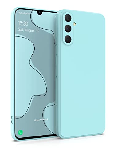 MyGadget Funda para Samsung Galaxy A34 5G en Silicona TPU - Carcasa Slim & Flexible - Case Resistente Antigolpes y Anti choques - Ultra Protectora Azul Claro