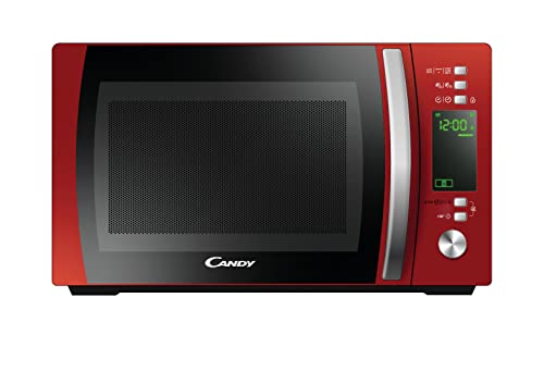 Candy X-Range CMXG20DR, Microondas con Grill, 20L, 700W, 5 Niveles Potencia, Digital, 40 Programas, Bloqueo Seguridad, Plato 25,5CM, Grill Rack, Express Cooking, Temporizador, App simply-Fi, Rojo