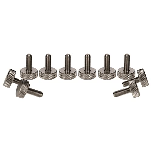 PrecisionGeek Tornillos moleteados de acero inoxidable M3 x 10 mm, 1 juego (10 unidades)