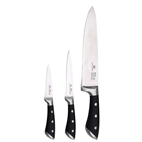 Bergner Juego de 3 cuchillos Infinity Chefs Vita BGIC-4570 Incluye cuchillo de chef, cuchillo multiuso y cuchillo puntilla | Acero inoxidable | Diseño profesional y ergonómico