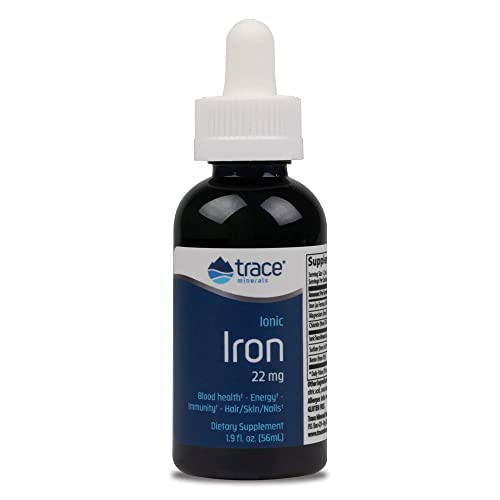 Trace Minerals, Ionic Iron (Hierro Iónico), 22mg, 59ml, Probado en Laboratorio, Sin Gluten, Sin Soja, Vegano, No GMO