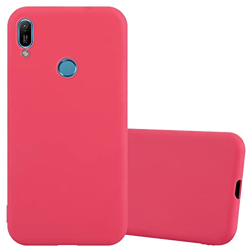 Cadorabo Funda para Huawei Y6 2019 en Candy Rojo - Cubierta Proteccíon de Silicona TPU Delgada e Flexible con Antichoque - Gel Case Cover Carcasa Ligera