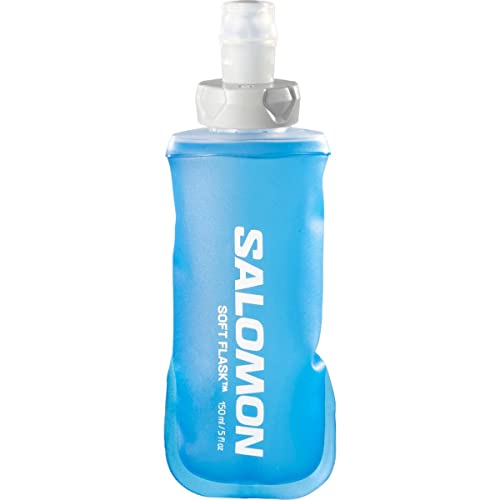 Salomon Soft Flask 150ml/5oz 28 Botella de Agua, Bidón de hidratación Unisex, Energía rápida, Respetuoso con el medio ambiente, Válvula de alto flujo, Clear Blue