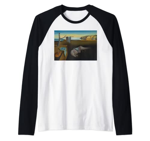 La persistencia de la memoria famosa pintura de Dali Camiseta Manga Raglan