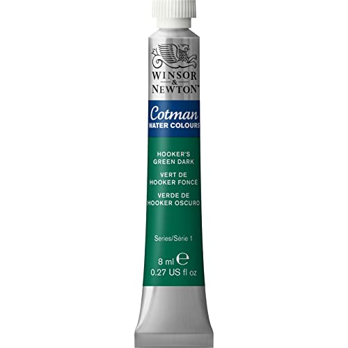 Winsor & Newton Cotman 8840094 - Pintura de acuarela de estudio, colores vivos con muy buenas propiedades de procesamiento, tubo de 8 ml, color verde oscuro