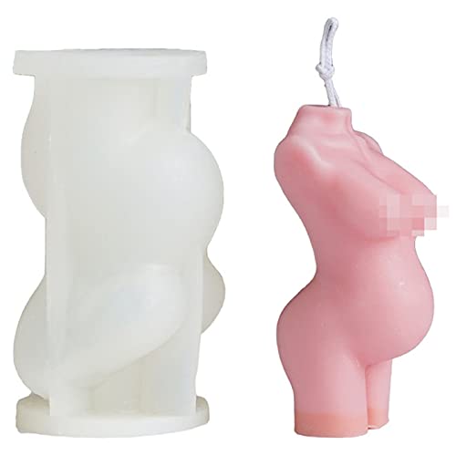 YZDKJ Moldes de Vela Mujeres Embarazadas Modelado Molde de Silicona Figura Figura Velas Fácil de desmold Molde de Vela de Bricolaje