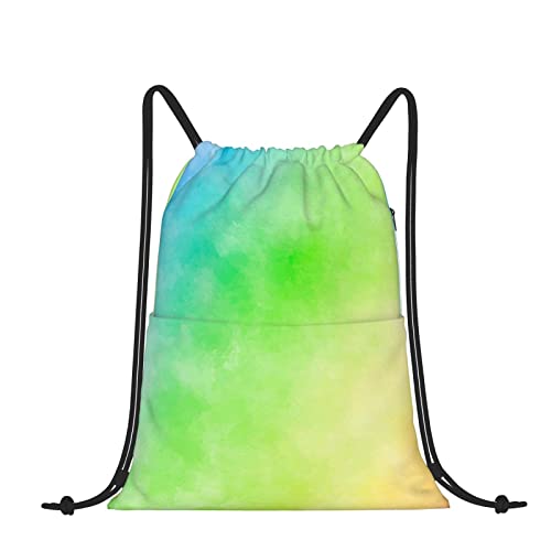 Bolsas con cordón, mochila deportiva de gimnasio con degradado arcoíris, mochila con cordón para hombres y mujeres, como se muestra, talla única, #363