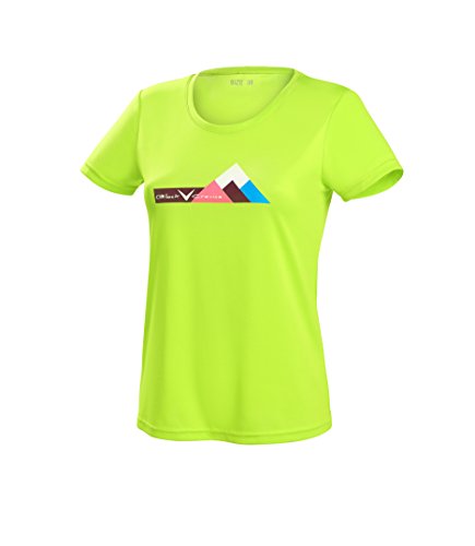 Black Crevice Camiseta para Mujer, Color Verde Lima 3, 40