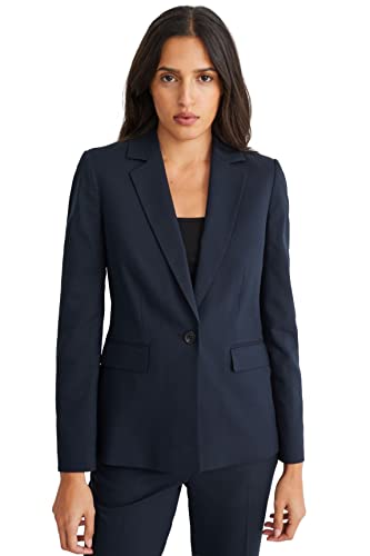 C&A Blazer elástico para mujer, poliéster, viscosa, corte ajustado, azul oscuro, 42