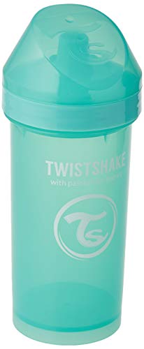 Twistshake 78075 Mug Kid Pastel 360 Botella cun Boquilla, 12 Meses +, Turquesa (Mint Green)