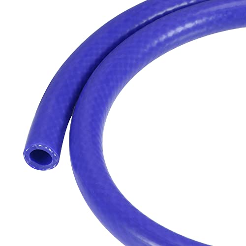 sourcing map Silicona Vacío Tubo Calentador Manguera 10mm ID 1m 101psi 392F Azul Reforzada Alta Temperatura para Motor