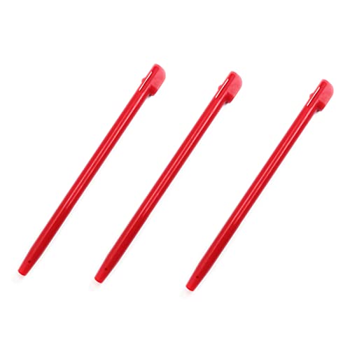 Nuevo para DSiXL Stylus Color Rojo Pack 3 Set de reemplazo, para Nintendo DSi XL LL DSiLL NDSiXL Consola de juegos de mano, lápiz táctil de plástico, tres piezas de repuesto Accesorios