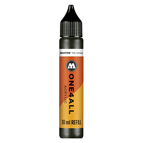 Molotow ONE4ALL - Recambio de tinta acrílica (30 ml), color negro metálico 223