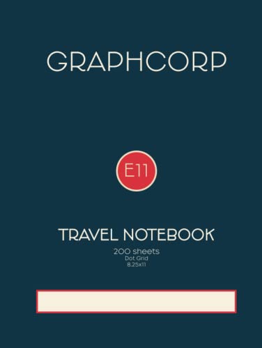 Graphcorp E11 Travel Notebook Blue: 200 Page Travel Bullet Journal / Notebook / Diary / Sketchbook