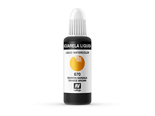 Vallejo - Acuarela líquida 32ml, color marrón naranja