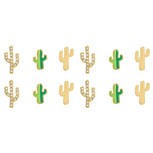 VALICLUD 6 Pares de Pendientes de Cactus Pendientes de Plátano Pulsera de Cactus Pendientes de Tuerca Plantas
