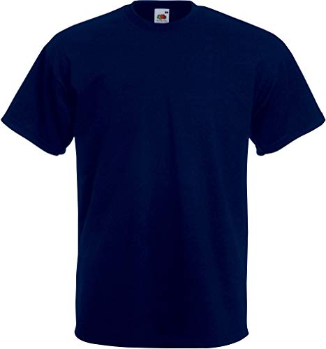 Fruit of the Loom Camiseta de Manga Corta Hombre, Azul Ultramar, S