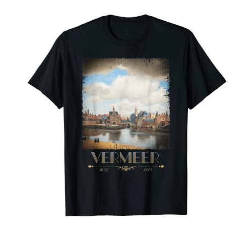 Jan Vermeer Vista de Delft Barroco Pintura Arte Cool Camiseta