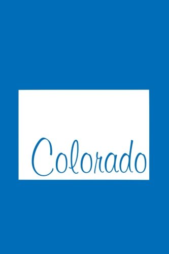 Colorado - Cobalt Blue Lined Notebook with Margins: 101 Pages, Medium Ruled, 6 x 9 Journal, Soft Cover