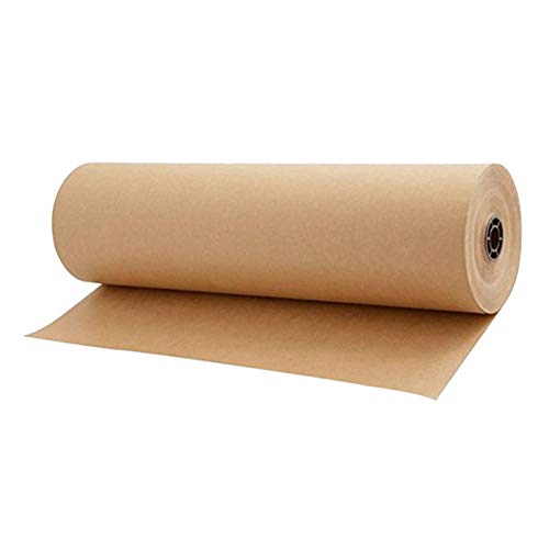 ERZU Rollo de papel Kraft Rollo de embalaje de papel marrón perfecto para manualidades, arte, embalaje de regalo, postal, envío, mazo y paquete, 30 centímetros de ancho, 30 metros de largo