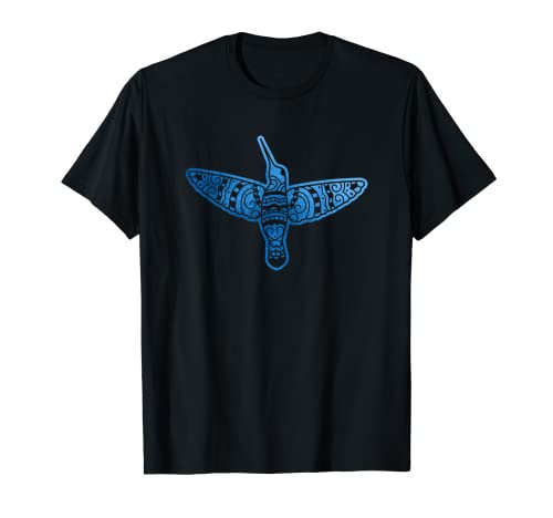 Acuarela azul colibrí estilizado amantes de los pájaros Camiseta