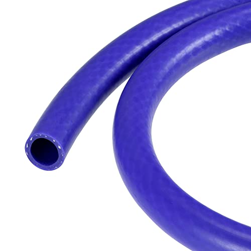 sourcing map Silicona Vacío Tubo Calentador Manguera 16mm ID 1m 101psi 392F Azul Reforzada Alta Temperatura para Motor