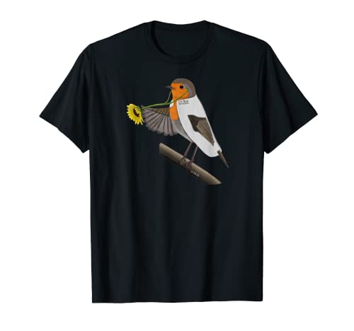 Cuadro de pájaro pintado Rosi, petirrojo como médico Camiseta