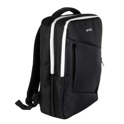 Konix Mythics - Mochila de Almacenamiento y Transporte para Consola y Accesorios PS5, Volumen 16 L, 30 x 10 x 47 cm, Color Blanco y Negro