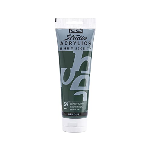 Pébéo - Acrílico Fine Studio - Pintura acrílica Verde - Verde Vejiga Opaco - 250 ml