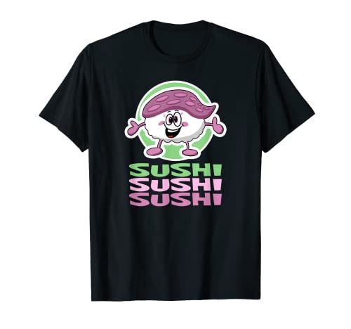 Rollo de sushi Pulpo Arroz Mariscos Dibujos Animados - Lleva tu comida Camiseta