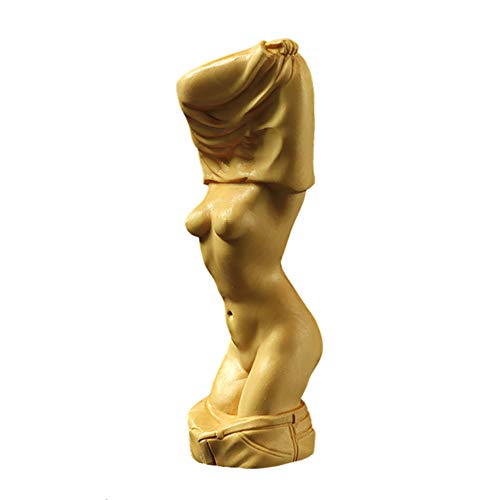 YB&GQ Mano-Pintado Mujer Cuerpo Artesanía De Arte Ornamentos Figura Desnuda Figura para Decoración De Escritorio,Sexy Desnudo Dama Estatuas,Madera Desnudo Mujer Escultura
