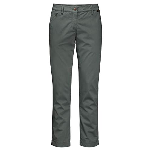 Jack Wolfskin Arctic Road Pantalones, Gris Verdoso, 80 para Mujer