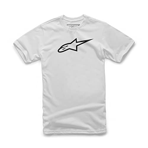 Alpinestars - Camiseta con Cuello Redondo de Manga Corta para Hombre, Color Blanco (White/Black), Talla XX-Large