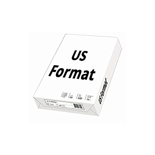 Inacopia - Papel para impresora (formato carta estadounidense, 75 g/m², 216 x 279 mm, 500 hojas), color blanco