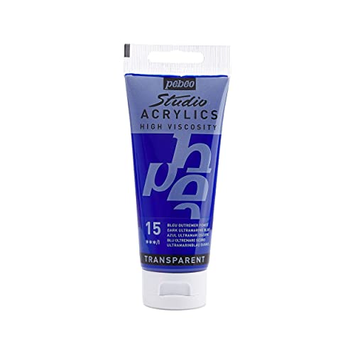 Pébéo - Acrílico Fine Studio - Pintura acrílica Azul - Azul Ultramar Oscuro - 100 ml