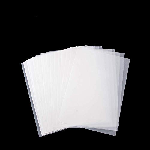 200 unidades de papel transparente A4, papel de pausa, papel para arquitectos, papel pergamino, papel de dibujo, papel de trazado, papel para manualidades, imprimible, transparente, blanco, papel