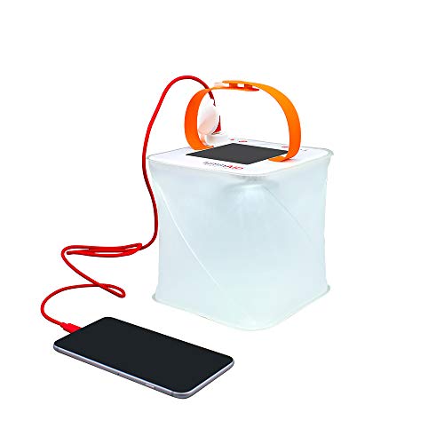 LuminAID Packlite MAX - Linterna con Cargador para Móvil 2 en 1 - Ideal para Hacer Camping, Kits de Viaje y Emergencias Durante Huracanes, como se VIO en Shark Tank