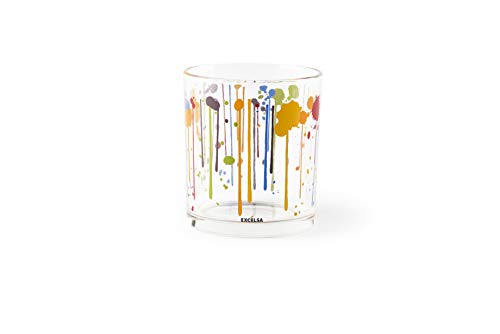 Excelsa Dripping - Juego de 3 vasos de agua, cristal