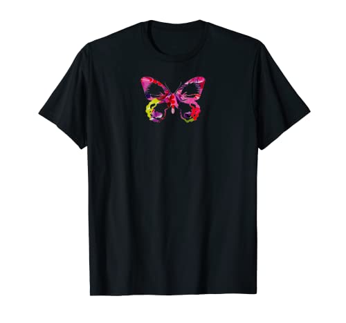 Mariposa única collage arte insectos amantes jardineros Camiseta