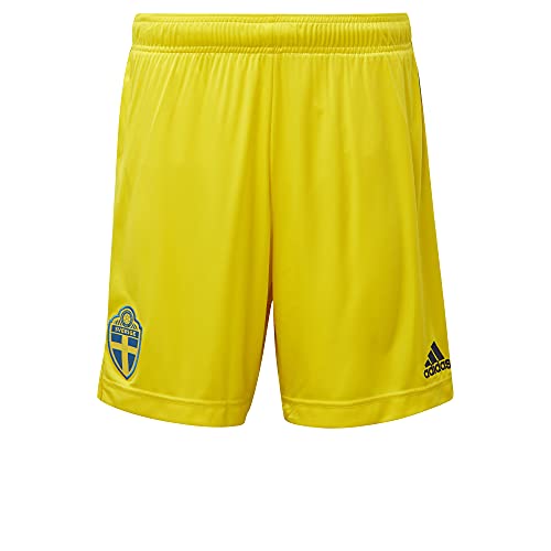 adidas Suecia SVFF Temporada 2020/21 Pantalón Corto Segunda equipación, Unisex, amaril/aninoc, M