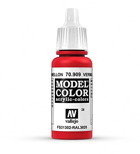 Vallejo Model Color Pintura Acrílica, Rojo (Vermilion), 17 ml